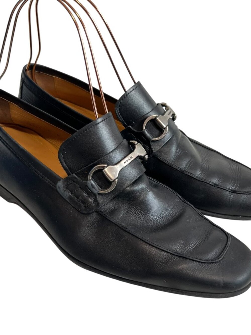 Magnanni loafers Rafa II black leather horsebit mens size 10 slip on shoes